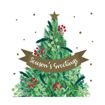 Picture of WREATH/TREE BOXED CHRISTMAS CARDS - 12 PACK